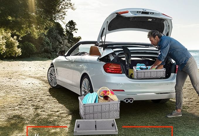 Car Trunk Callapsible Foldable Plastic Organizer Waterproof Kitchen Counter Toy Fruit Vegetable Organizer 31L