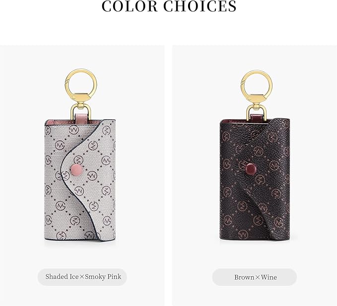GOLF SUPAGS Women PVC Leather Car Key Chain Card Holder Wallet Pouch 6 Hook Snap Closure keys Money Organizer Case | Card Holder, 6 Hook, Snap Closure, keys, Money Organizer, Case
