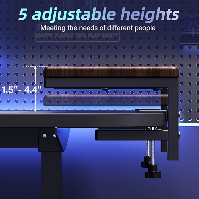 3 in 1 Clamp on Desk Extension & Monitor Shelf,16.5" Desktop Organizer, Adjustable Height Heavy Duty Desk Shelf Organizer for Gaming,Printer Stand,Computer Monitor and Laptop Riser,Office Accessories