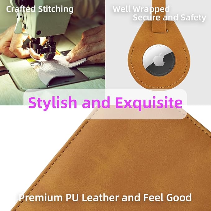 WALNEW AirTag Passport Holder and Vaccine Card Holder Combo, RFID Blocking Travel Passport Wallet with Vaccine Card Protector Slot and Airtag Protective Case(Brown)