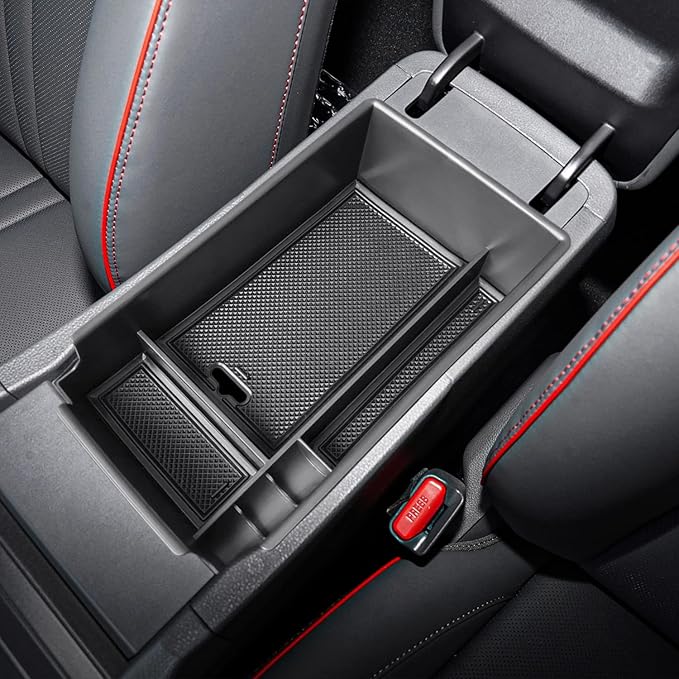 TACOBRO Center Console Organizer Compatible with Hyundai Sonata 2020 2021 2022 2023 Accessories, Sonata N-Line/Limited Insert Tray Secondary Storage Armrest Box ABS Black