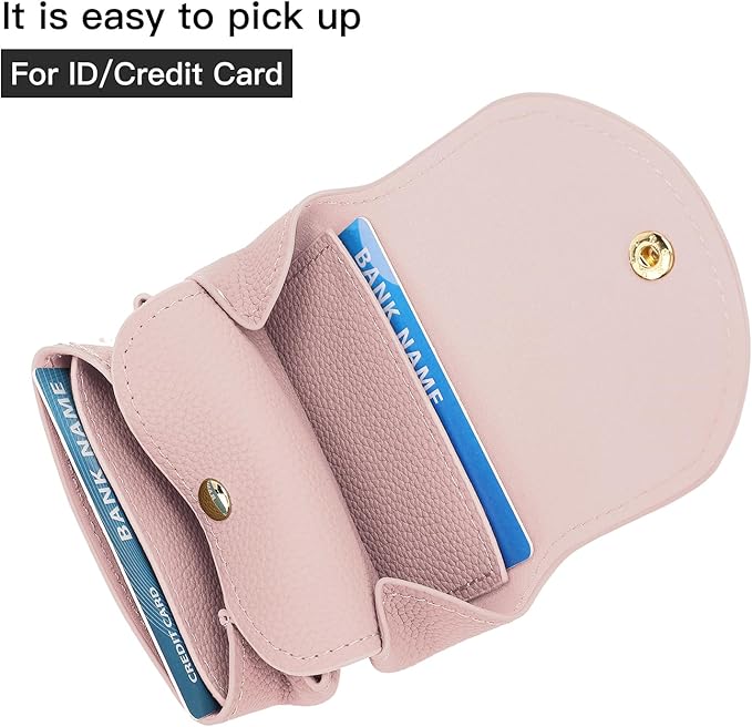 SENDEFN Leather Coin Purse for Women Small 3 Cash Change Pouch Holder Wallets
