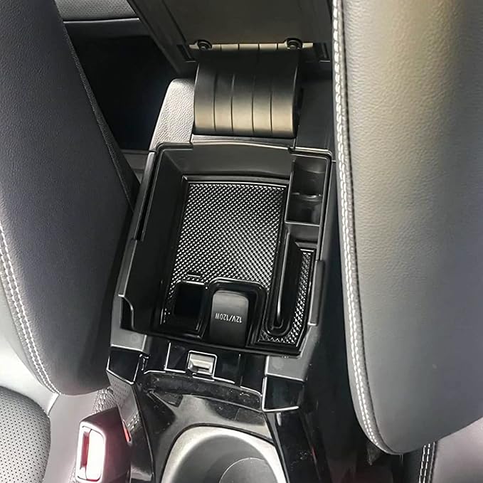 Center Console Organizer Compatible with Toyota Corolla Cross (XG10) 2022 2023 2024 2025 2026 and Corolla 2019-2026 E210, Maximize Space with Tray, Charging Port Coin Holder for Armrest Black