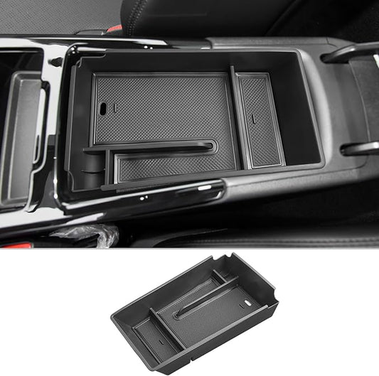 CDEFG for 2025 2026 Kia K5 Console Organizer: Center Console Insert ABS Black Material Armrest Organizer Tray Secondary Storage Box Compatible with 2021-2026 Kia K5 Accessories
