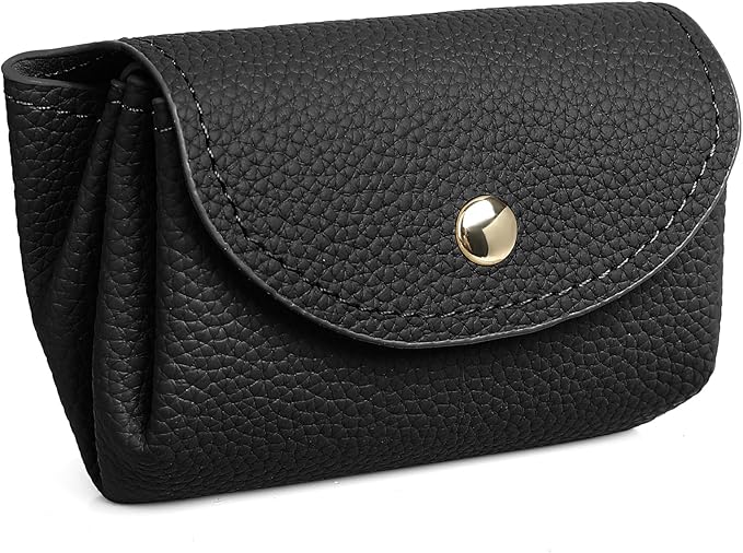 SENDEFN Leather Coin Purse for Women Small 3 Cash Change Pouch Holder Wallets