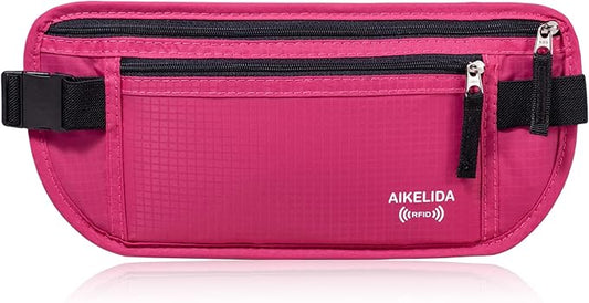 RFID Blocking Passport Holder - Money Belt & Travel Wallet, Travel Belt Bag Fanny Pack for Women