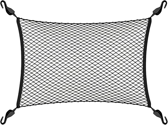 Floor Style Automotive Elastic Frunk Mesh Cargo Net for Ford F-150 Lightning 2022-2025 - Premium Frunk Organizer and Storage - Luggage Net for Pickup Truck - Best Car Organizer