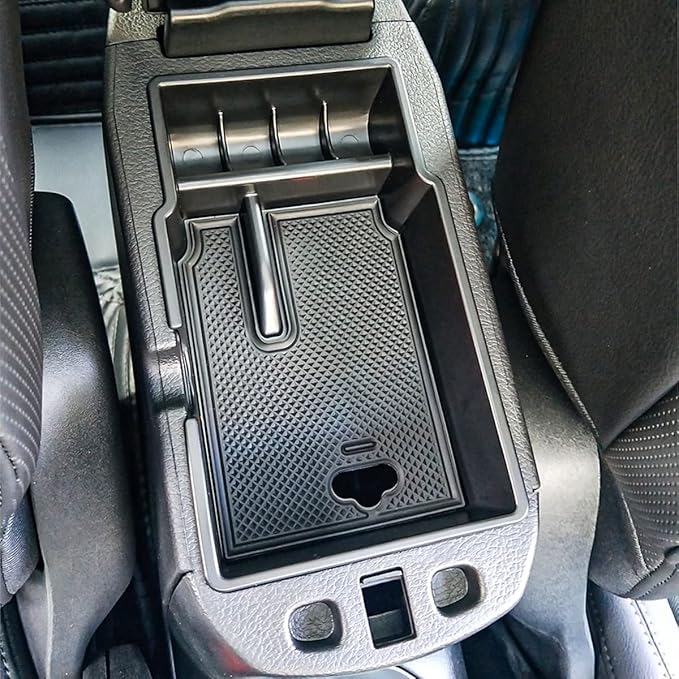 EDBETOS Center Console Organizer Tray Compatible with Renegade Accessories 2015-2019 2020 2021 2022 Armrest Glove Box Secondary Storage (White Trim)