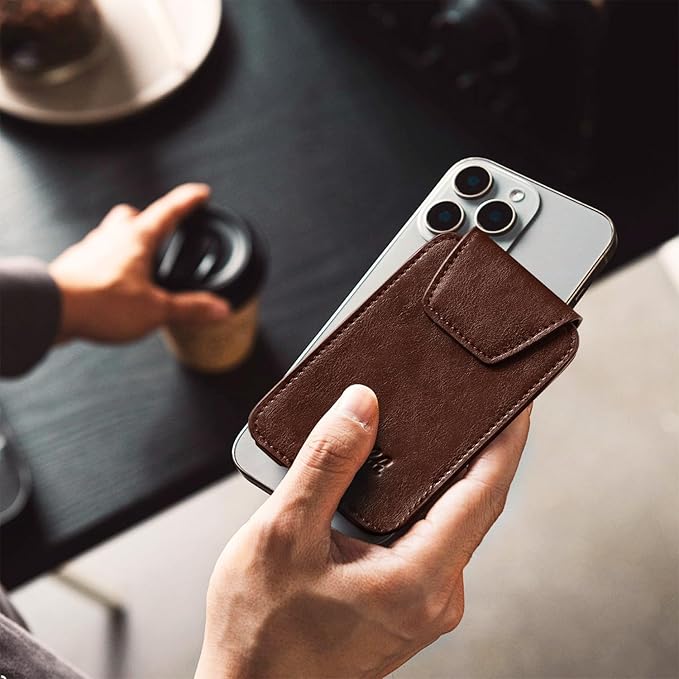 Zitahli Slim Wallet for Men with Pull-Up Tab & Cash Strap - Front Pocket Minimalist Easy Access Card Holder, RFID Blocking, Holds 8 Cards & 10-15 Bills