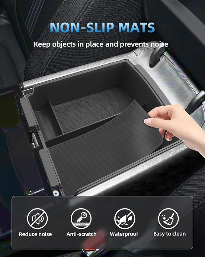 Double-Layer Center Console Armrest Organizer for 2026 2025 Hyundai Tucson(Limited)/Tucson Hybrid/Tucson Plug-in Hybrid, 2026 2025 Hyundai Tucson accessories-ONLY Fit Electronic Shift