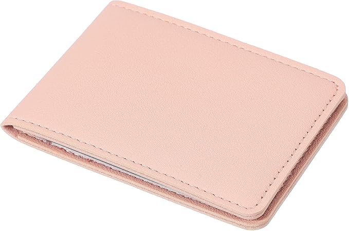 uxcell Leather Credit Card Holder, 10 Slots Blank Driver's License Holder for Women and Men, Multi-Functional Card Organizer for Documents, ID Cards, License(Pink)