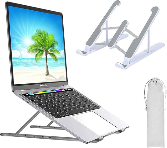 T Legend Laptop Stand for Desk,Very Portable and use Anywhere,Compatible with 9-15 inch Laptops(Plastic-White)