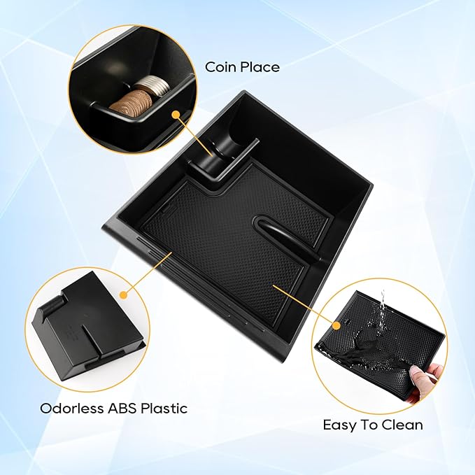 LFOTPP Mazda MX-5 Miata NC Center Console Organizer for 2006-2014 MX-5 (Sport, Club & Grand Touring) Armrest Storage Box Tray ABS Accessories Interior Insert Tray