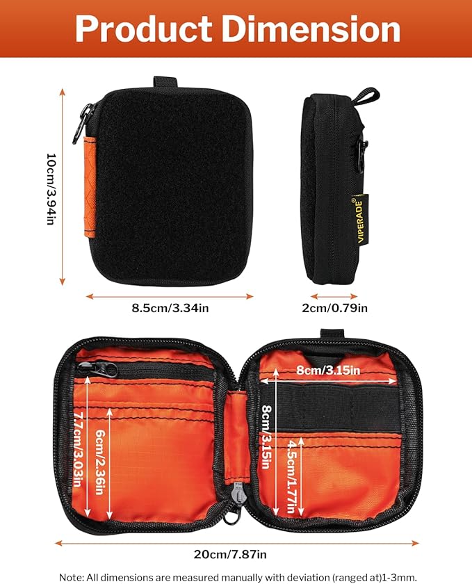 VIPERADE VE34 Mini EDC Organizer - Small Everyday Carry Pouch