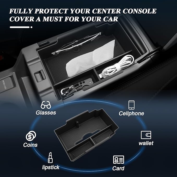 BIBIBO Upgraded for 2024-2026 Subaru Crosstrek Center Console Organizer Tissues Holder 2023-2026 Subaru Crosstrek/2026 Crosstrek Hybrid &2024+ Subaru Impreza Console Insert Tray Tissues Box Crosstrek
