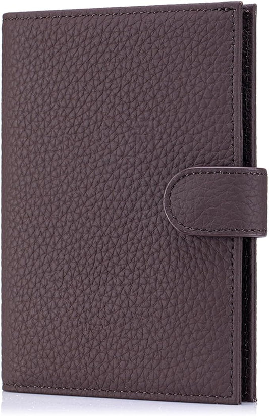 Karmiir RFID Passport Holder Travel Wallet for Women, Leather Passport Cover with Card Holders SIM Slots, Zippered Coins Pocket and Cash Slot Slim Compact Travel Wallet (Coffee)