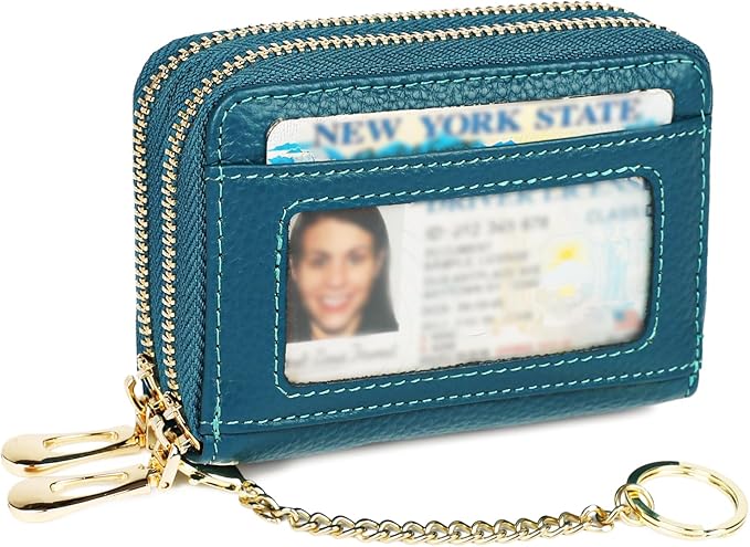 imeetu Rfid Credit Card Holder,Genuine Leather Businese Card Case,Rfid Blocking Wallet for Women & Men