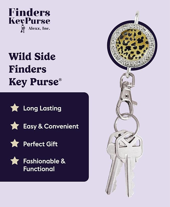 Women’s Bag Charm Key Finder, Car Keychain Hook, Cute Purse Organizer & Tote Bag Accessories, Gifts for Mom - Bling