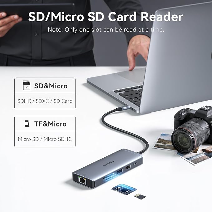 USB C Hub Ethernet USB C Adapters for MacBook Pro/Air,Mac Dongle with USB Port,USBC to HDMI 4K, USB C to Ethernet,10 in 1 USB C to HDMI Adapter,100W Pd Charging, USB C to SD/TF Card Reader USB C Hub