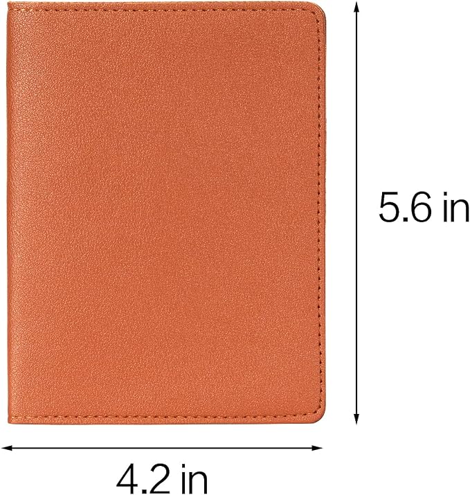 2 Pack Passport covers and Vaccine Card Holder PU Leather Passport Wallet Vaccine Case Protector Slot Travel Passport Wallets for Women & Men (Yellow & Brown)