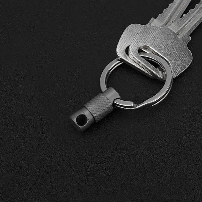 Titanium Quick Release Keychain, 360° Swivel Key Ring Clip with Double-End Lock, Heavy Duty EDC Key Holder for Men