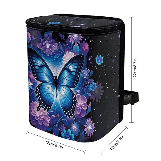 Forest Mushroom Car Trash Can with Lid Hanging Car Trash Bag Leak-Proof Portable Cars Garbage Bin Truck Sedan Accessories Interior Cars Organizer