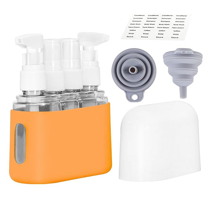 Bpluma Travel Bottles, Leak Proof Containers For Toiletries TSA Approved Airplane Accessories Kits For Liquid With Labels