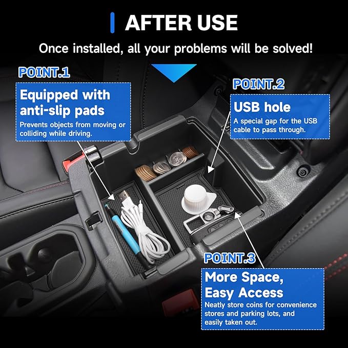 SXCY for 2025 2026 Jeep Wrangler JL/Gladiator JT Center Console Organizer for 2025 2026 Jeep Wrangler Accessories 2018-2026 Wrangler JL/2020-2026 Gladiator JT Armrest Console Organizer Tray