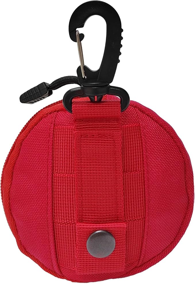 1000D Laser Cut Molle Pouch EDC Pouch Tactical Round Zipper Bag Case Coin Pouches Coin Purse Keychain Little Change Wallet Wireless Headset Pack Gadget Bag