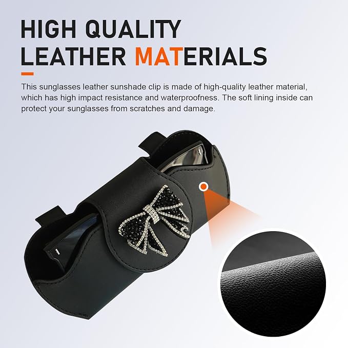 Sunglass Holder for Car Visor, Scratch-resistant Sunglasses Storage Holder, Sun Visor Storage Box Accessory
