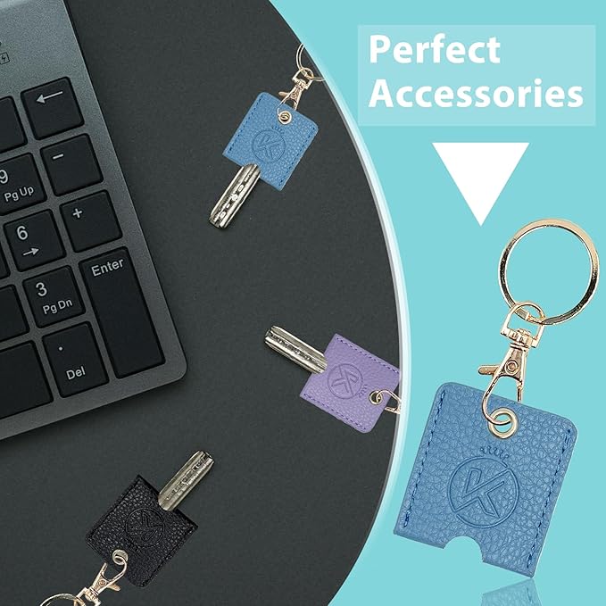Soft Leather Key Sleeve, 3pcs Keychain Key Fod, Protector for Broken Car Keys
