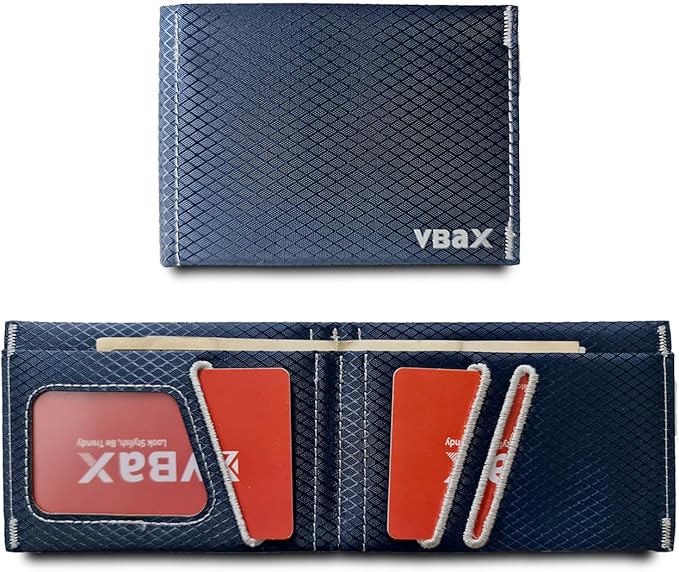 Minimalist RFID Blocking Slim Wallet for Men – Waterproof Microfiber Front Pocket Bifold Card Holder – Holds 10 Cards & Cash (Shadow Edition)
