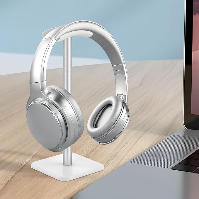 10Pcs Headphone Stand Detachable Headphones Holder Universal Gaming Headset Holder Space Saving Stand for Most Wired and Wireless Headphones,White