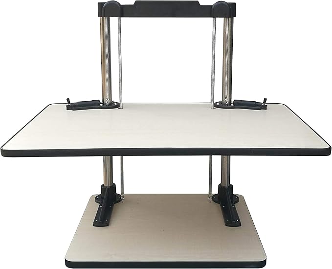 FixtureDisplays® Height Adjustable Standing Desk Ergonomic Sit Stand Desk Solution with Springs 16104-NF