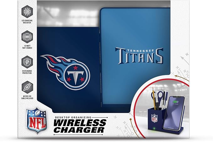 SOAR NFL Unisex Wireless Charging Stand and Desktop Organizer