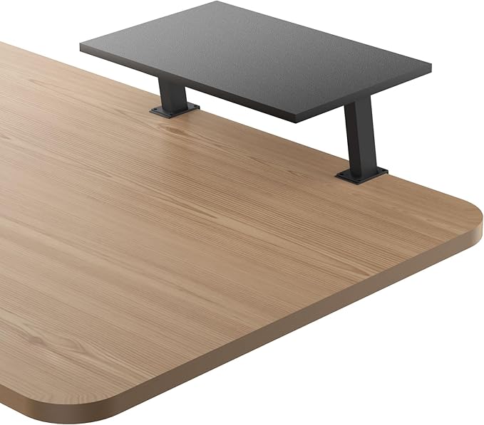 15-Inch Desktop Clamp-on Shelf & Monitor Riser, 2-in-1 Reversible Design ??Fits Either Side of Desk, C-Clamp for Stability, Holds 44 lbs, for Gaming PC, Console & Office Setup