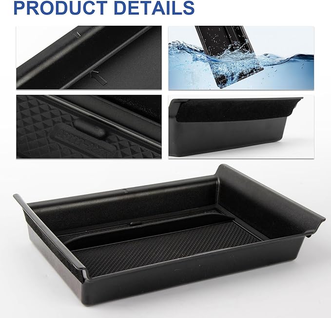 PSLER Fit for 2022 2023 2024 2025 Tundra Center Console Insert Lower Storage Tray Organizer Compatible with Tundra 2022 2023 2024 2025 SR SR5 Limited TRD PRO