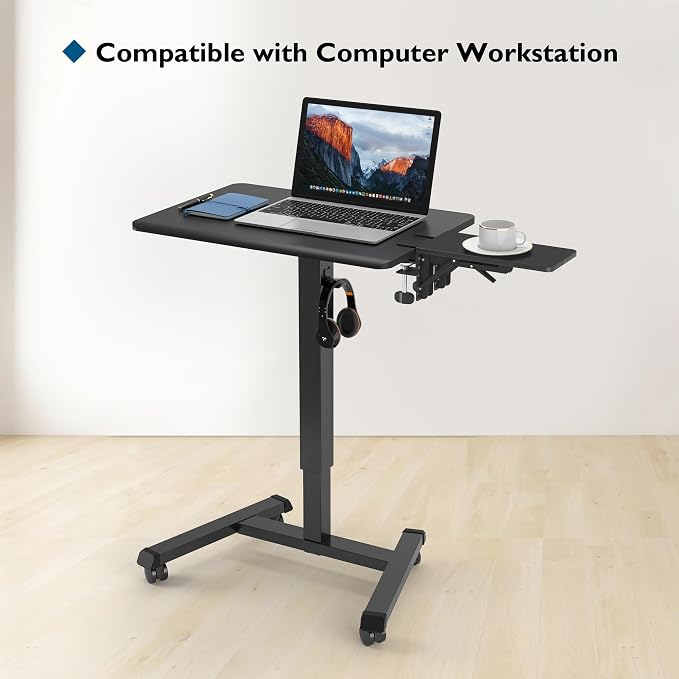BONTEC Desk Extender Tray, 11.8"x5.9" Table Mount Arm Wrist Rest Shelf, 90°Foldable Elbow Support, Clamp on Computer Arm Rest for Desk, Office & Home Use, Durable & Easy to Install, Black Pattern