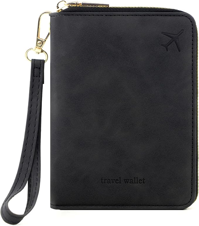 Passport Holder for Travel Women and Men RFID Passport Holder with Zipper Passport Case Passport cover Passport Wallet Travel Essentials and Accessories