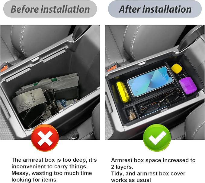 SKTU for 2023 2024 2025 2026 Honda CRV Center Console Organizer 2023-2025 2026 CRV Hybrid Console Tray 2024 2025 2026 CRV Accessories Console Tray Honda CR-V 2025 2026 Accessories with Coin Holder