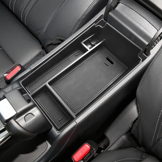 EDBETOS 2026 HRV Center Console Organizer Compatible with 2023 2024 2025 2026 Honda HR-V EX/EX-L/LX/SE/Sport/Touring ABS Plastic Armrest Box Insert Tray Secondary Storage Pallet Accessories, Black