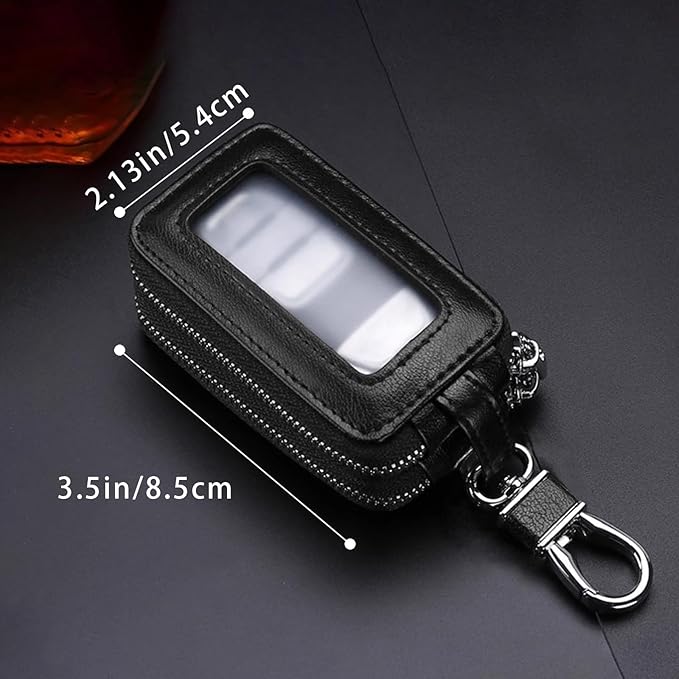 vvag Premium Car Key Fob Case Genuine Leather Car Smart Key fob Holder Car Remote Keychain Bag Universal