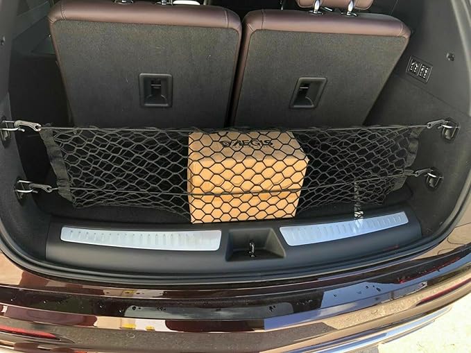 Rear Trunk Organizer Cargo Net for Cadillac XT6 2020–2025 – Envelope Style Cargo Net for SUV–Premium Mesh Elastic Car Trunk Organizer Vehicle Carrier Storage–Compatible with Caddy XT6