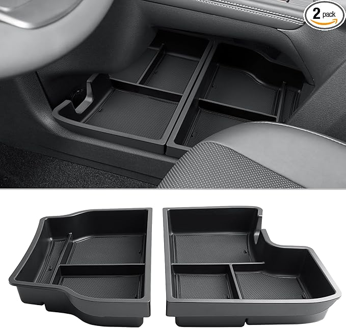CDEFG 2Pcs Center Console Organizer Lower Tray for Toyota Sienna 2021-2025 2026 Accessories, Lower Center Console Tray Sienna Interior Storage Box