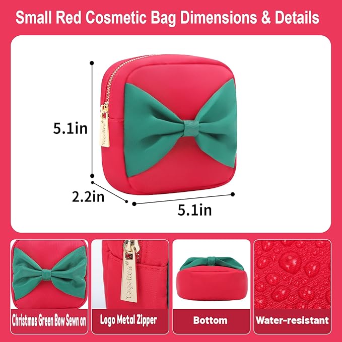 Travel Essentials Makeup Bag for Women Water-resistant Toiletry Organizer Nylon Cosmetic Pouch Preppy Stuff