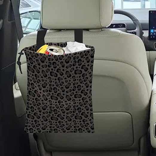 Car Garbage Bag Hanging Car Trash Can for Back Seat with Drawstring