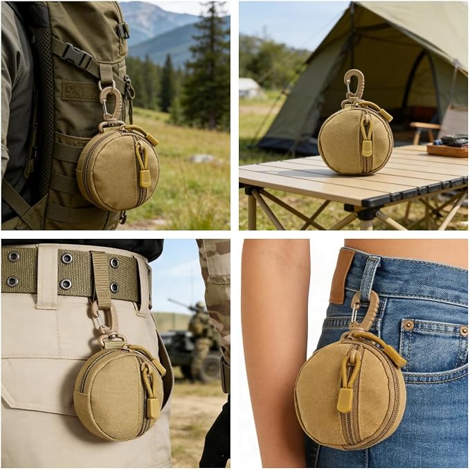 Small EDC Pouch EDC Bag Molle Pouch Tactical Wallet, Molle Accessories, Coin Pouch Coin Purse, Key Case, Tactical Keychain Pouch, Earphone Case, Military Gear Waterproof