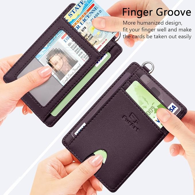 FurArt Slim Minimalist Wallet, Front Pocket Wallets, RFID Blocking, Credit Card Holder for Men