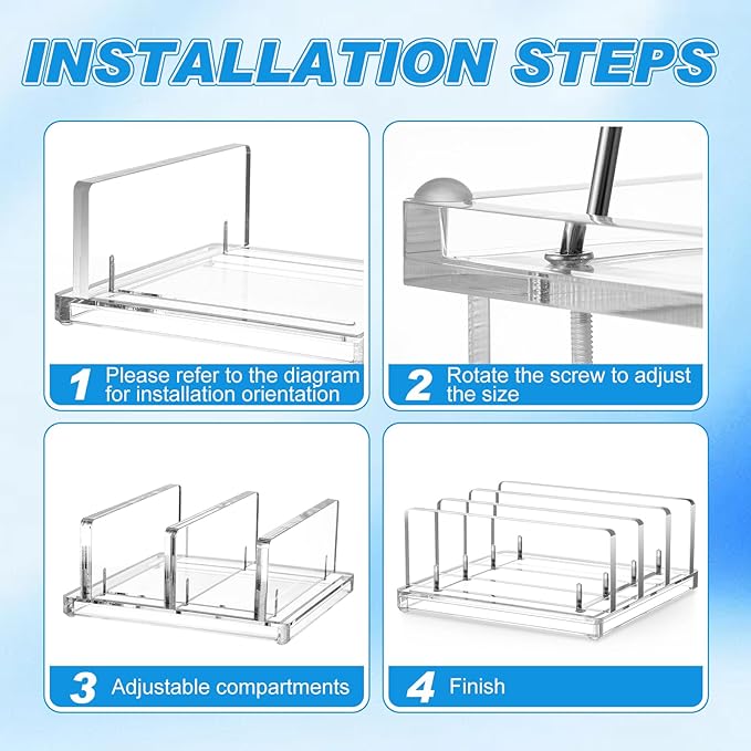 Chunful Adjustable Vertical Laptop Stand for Desk, Acrylic 3 Slot Laptop Holder Desktop, Invisible Desktop Notebook Dock for Notebook Computer, All Gaming Laptops up to 17''