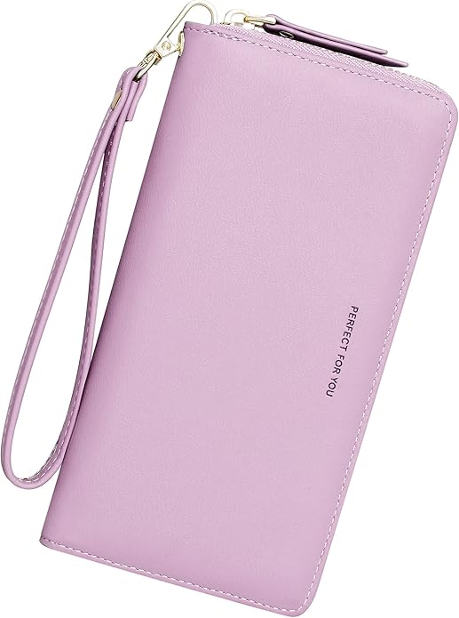GEEAD Custom Design Wristlet Wallets for Women PU Leather RFID Blocking Wallet